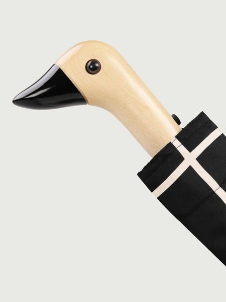 Parapluie Canard Quadrillage Noir & Blanc