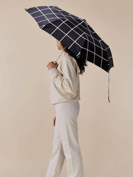 Parapluie Canard Quadrillage Noir & Blanc