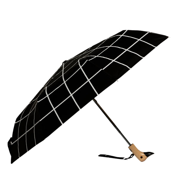 Parapluie Canard Quadrillage Noir & Blanc