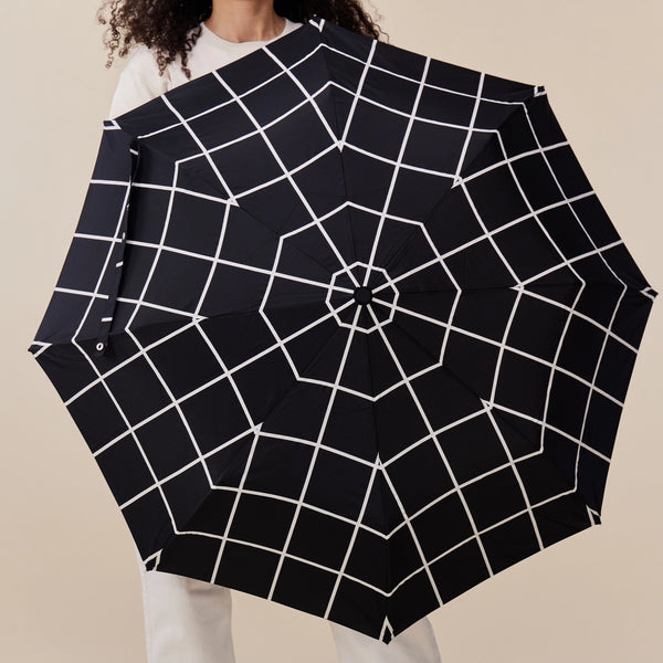 Parapluie Canard Quadrillage Noir & Blanc