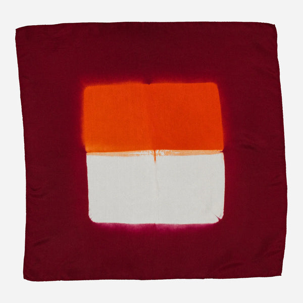 Carré Bandana Soie CONTRASTE - Kyoto Red/Coral