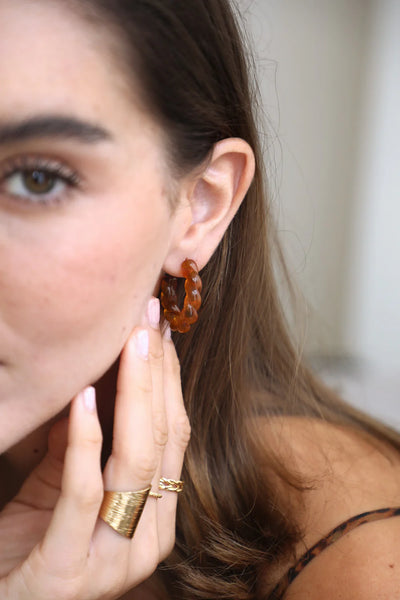 Boucles d'Oreilles Roma Miel