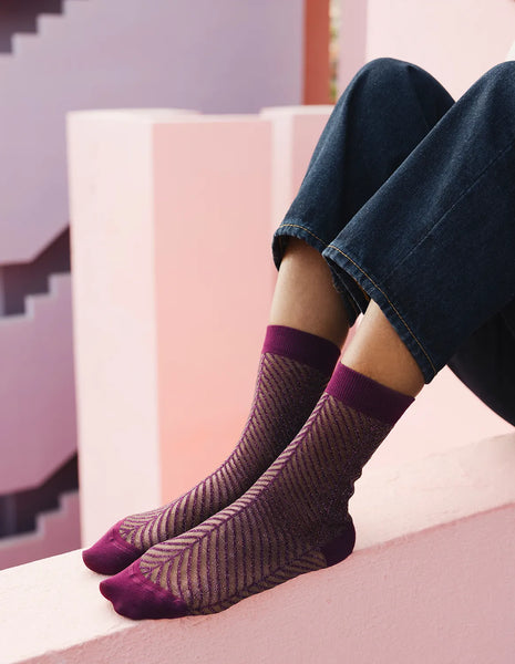 Chaussettes Sapin Prune