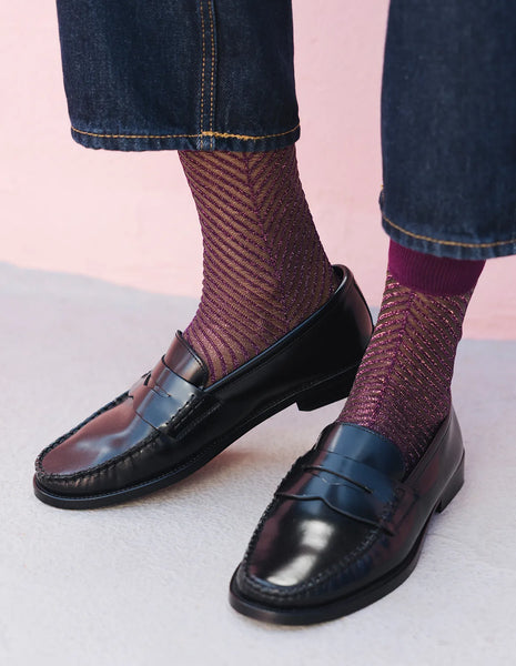 Chaussettes Sapin Prune