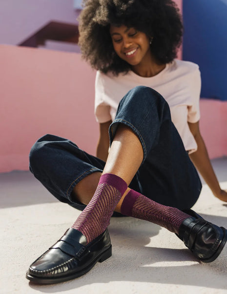 Chaussettes Sapin Prune