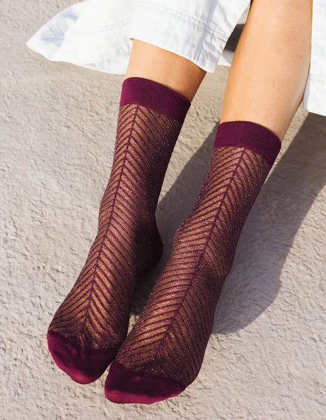 Chaussettes Sapin Prune