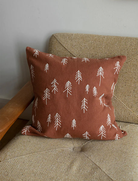Coussin Brodé Sapin