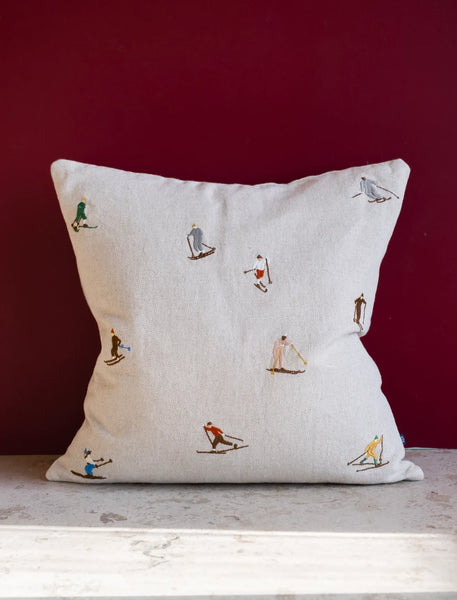 Coussin Brodé Ski