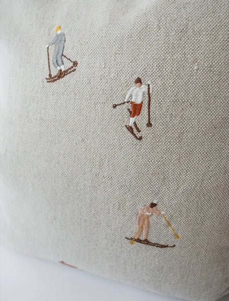 Coussin Brodé Ski