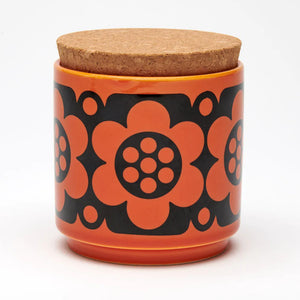 Pot avec couvercle Geo Flower Orange