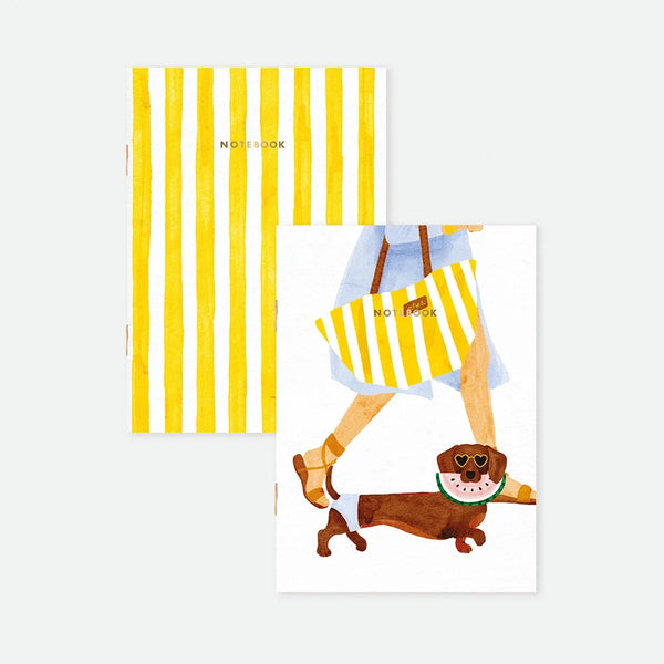 Duo de Carnets Summer Dachshund
