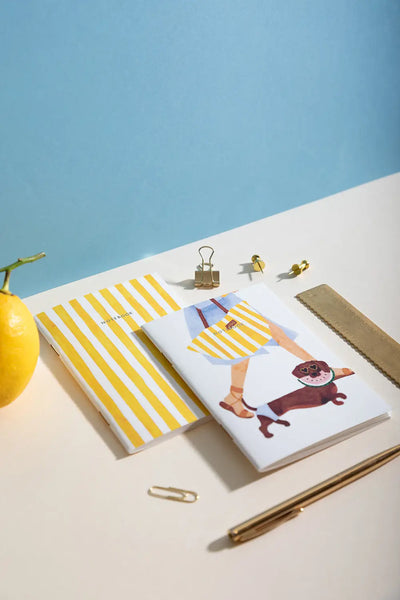 Duo de Carnets Summer Dachshund