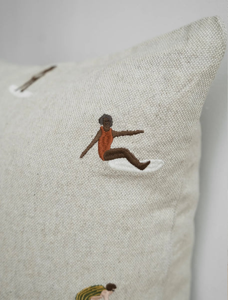 Coussin Brodé Surf