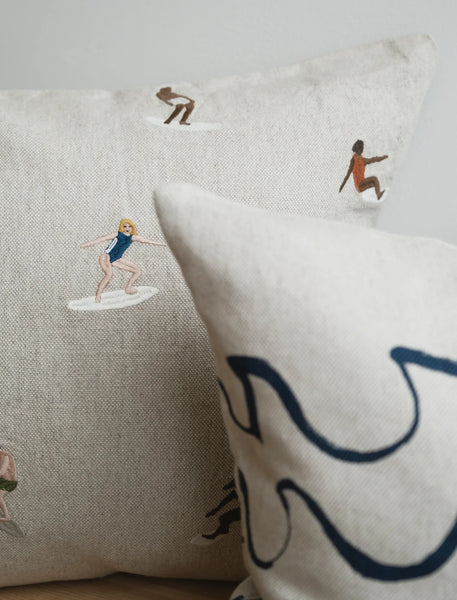 Coussin Brodé Surf