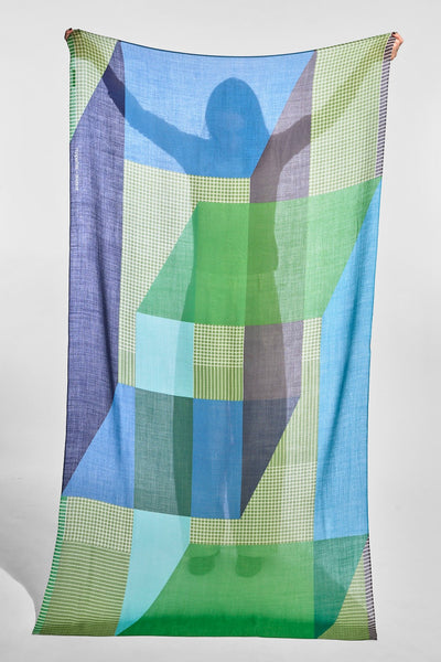 Echarpe de Laine Surface Vert
