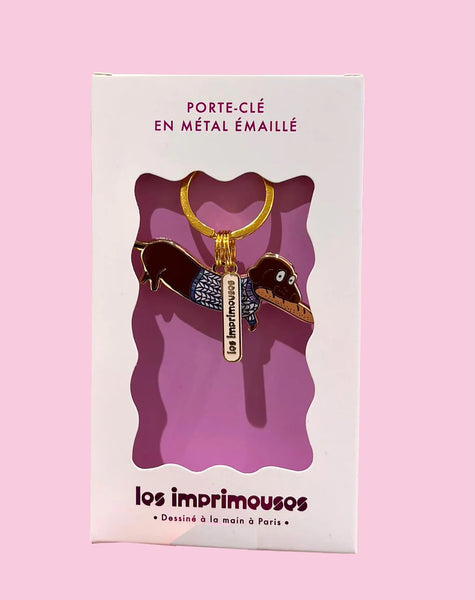 Porte-clés Teckel Parisien