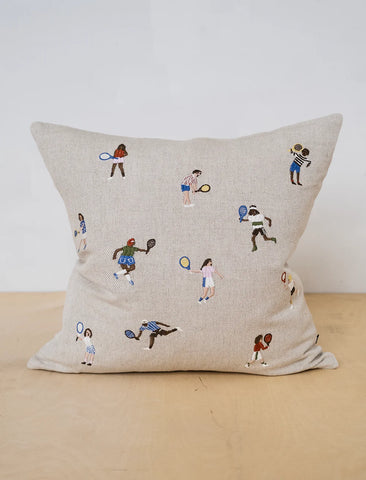 Coussin Brodé Tennis