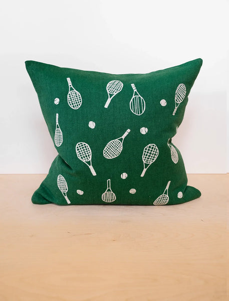 Coussin Brodé Raquettes de Tennis