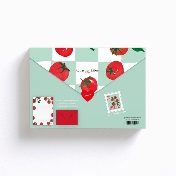 Coffret Papier à Lettres Tomates