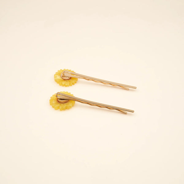 Duo de Barrettes Fines Tournesols