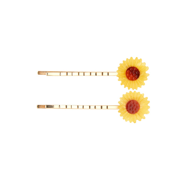 Duo de Barrettes Fines Tournesols