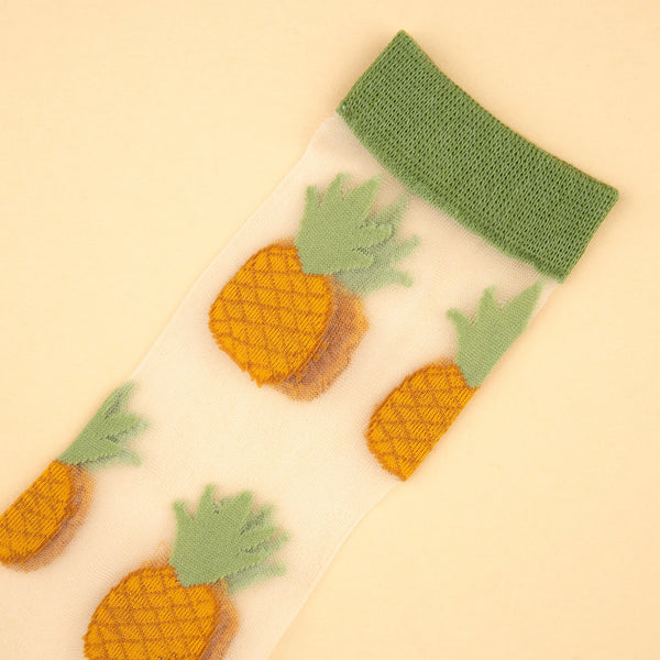 Chaussettes Transparentes Ananas