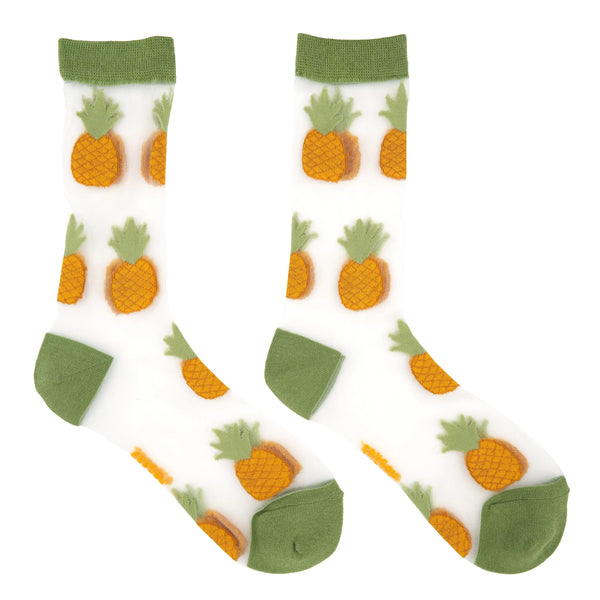 Chaussettes Transparentes Ananas