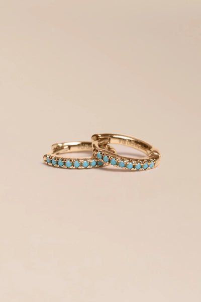 Mini Créoles Turquoise