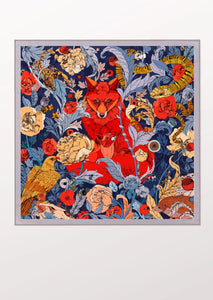 Carré de Soie - The Two Foxes Navy
