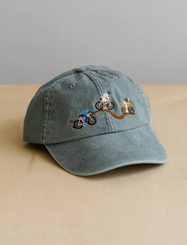 Casquette Brodée Vélo Vert