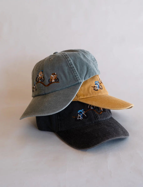 Casquette Brodée Vélo Moutarde