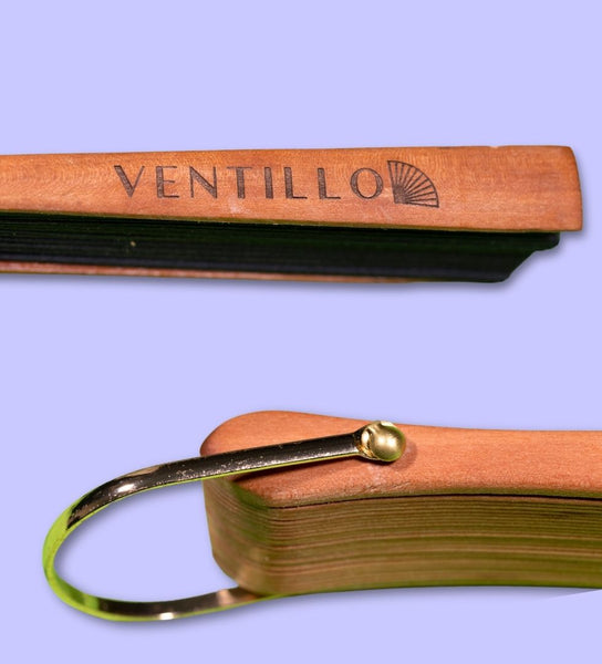 Mini Eventail Léopard Or Emeraude