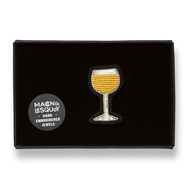 Broche Verre de Vin Blanc