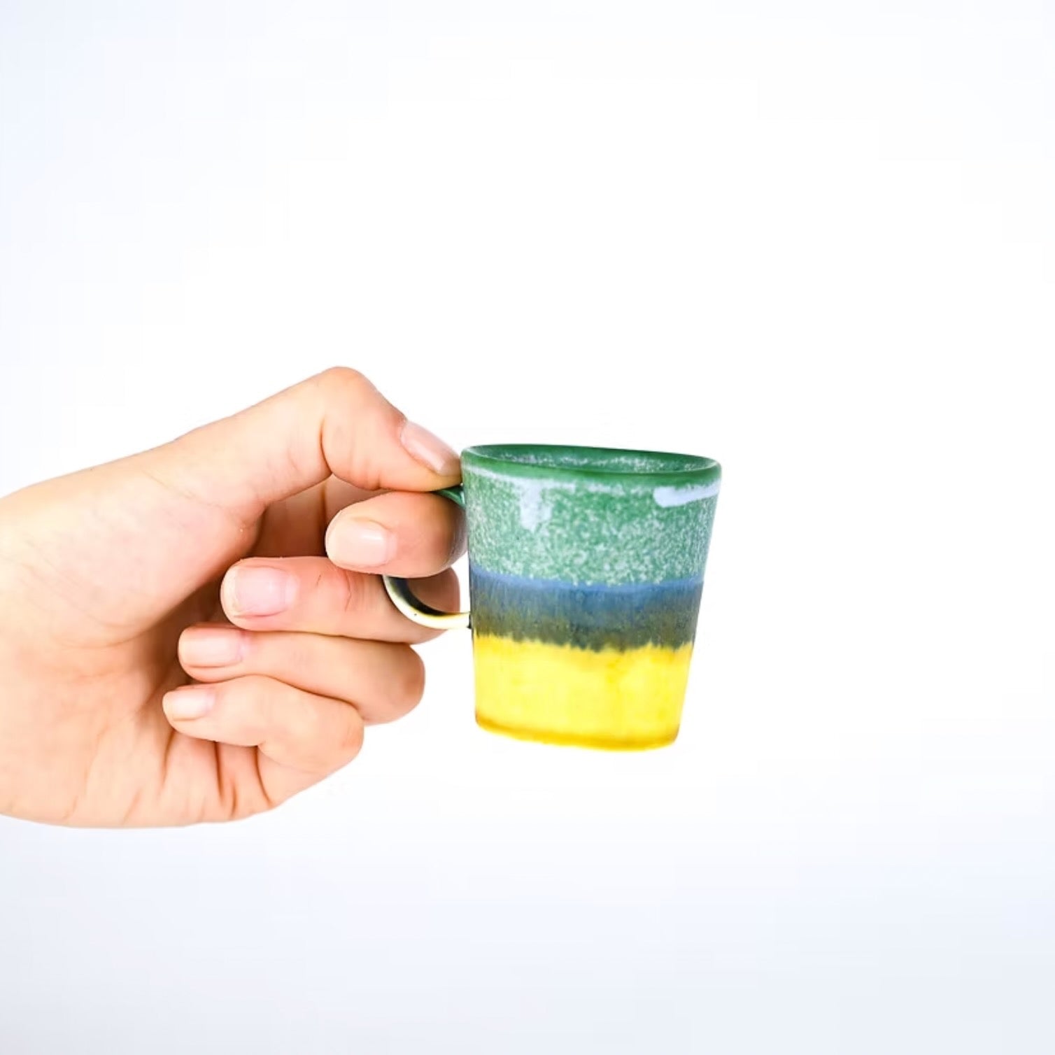 Tasse Bicolore Vert/Jaune