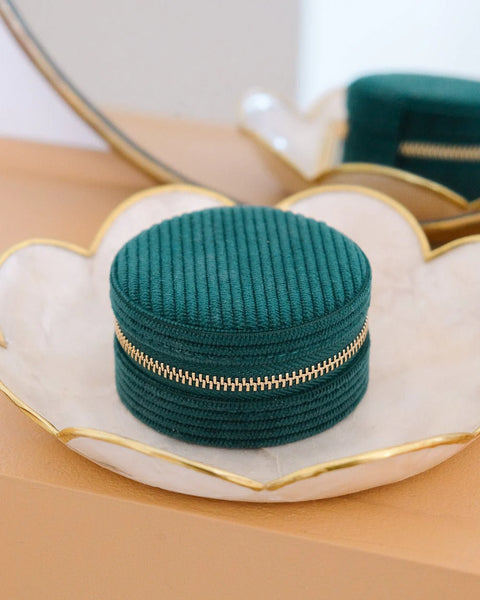 Petite Boîte à Bijoux Yvonne - Velours Côtelé