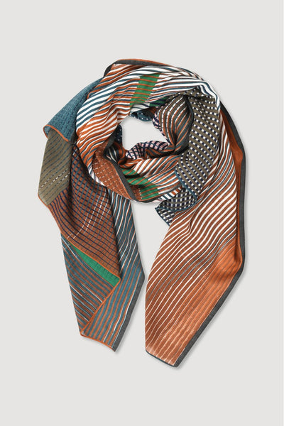 Echarpe de Laine Vibrant Brun
