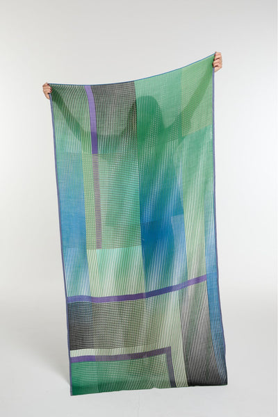 Echarpe de Laine Vibrant Vert