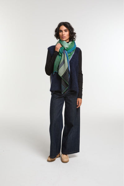 Echarpe de Laine Vibrant Vert