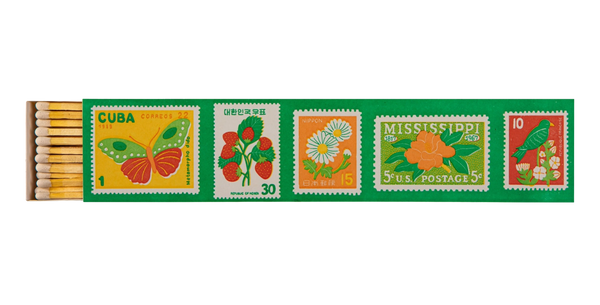 Boîte d'Allumettes Longues Vintage Stamp
