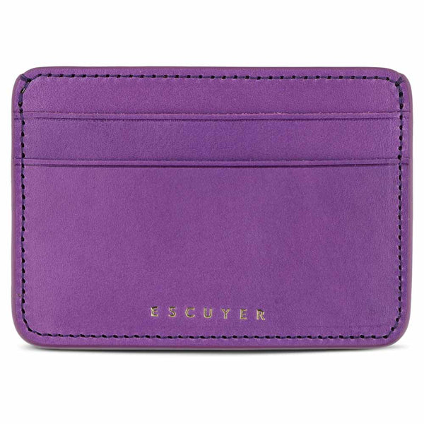 Porte-Cartes Cuir Violet