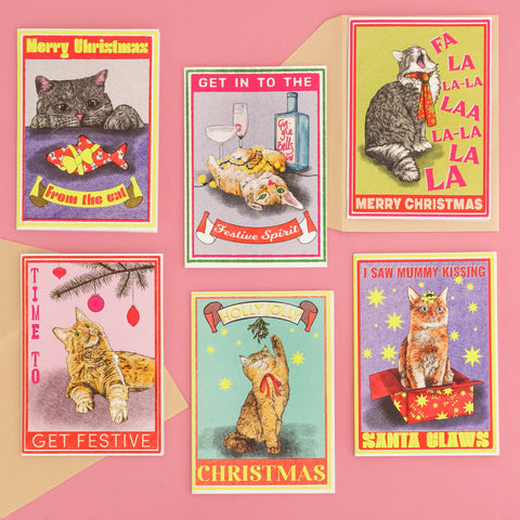 Cartes de Noël Chats