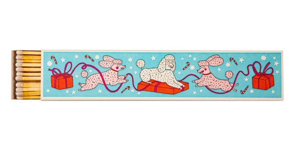 Boîte d'Allumettes Longues Christmas Dogs