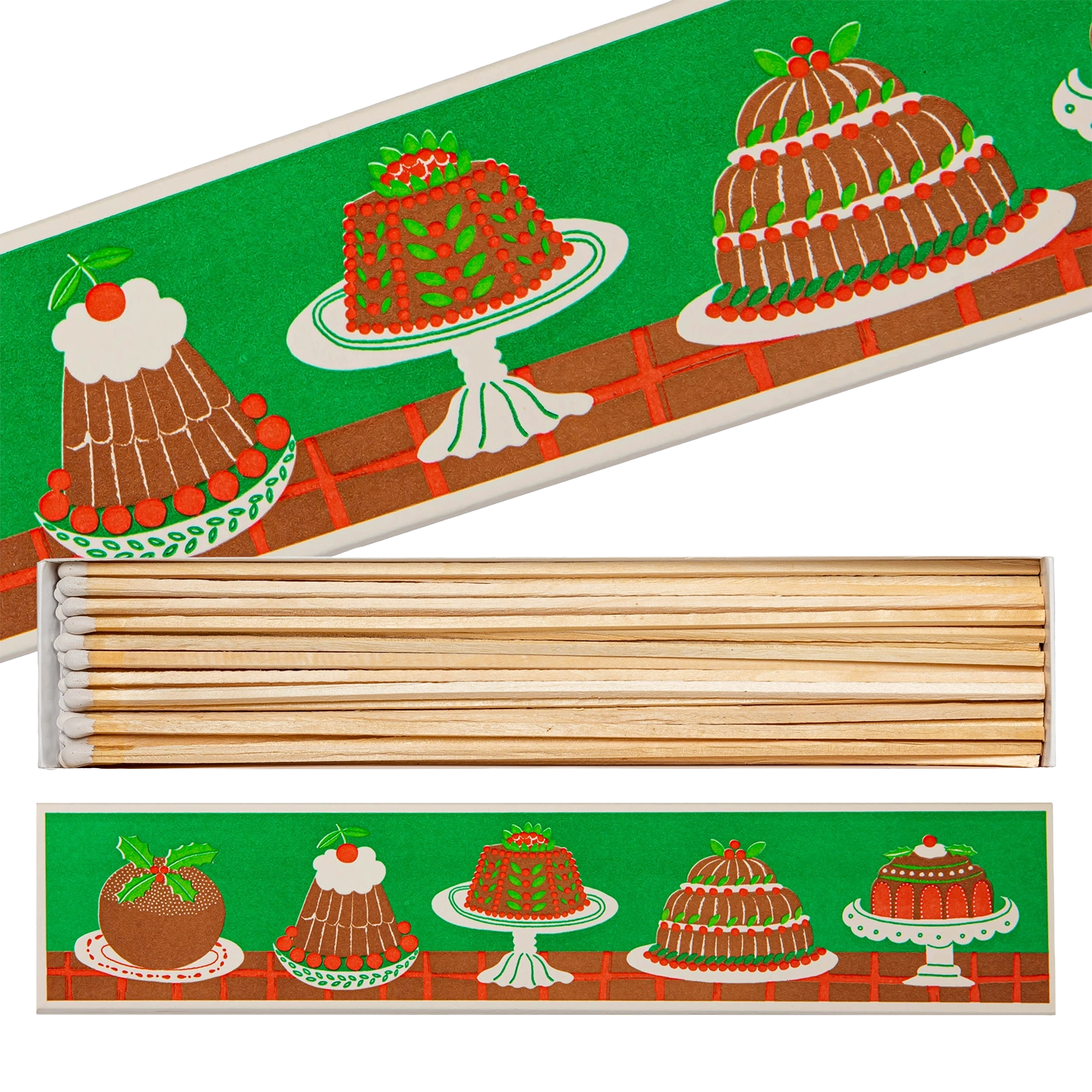 Boîte d'Allumettes Longues Christmas Puddings