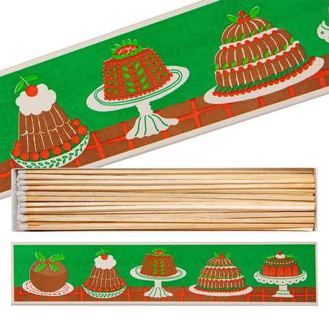 Boîte d'Allumettes Longues Christmas Puddings