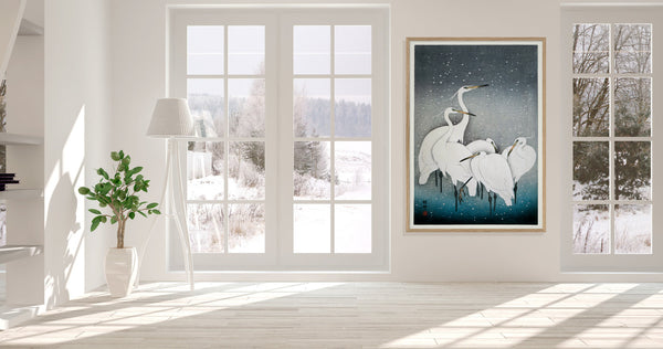 Affiche Snowy Herons