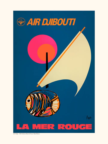 Affiche Air Djibouti/La Mer Rouge