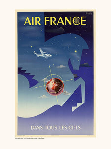 Affiche Dans Tous les Ciels - Air France
