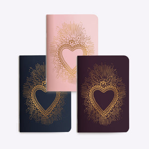 Trio Carnets Coeur
