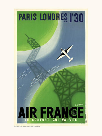 Affiche Paris Londres - Air France