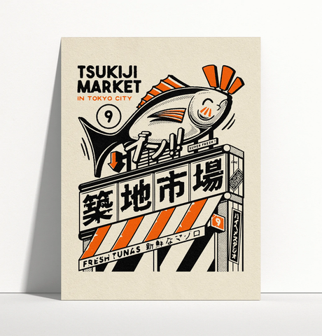 Affiche Tsukiji Market